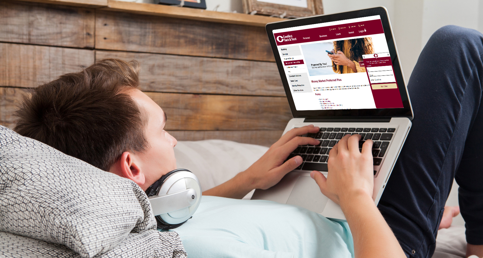 Man Chatting on Computer