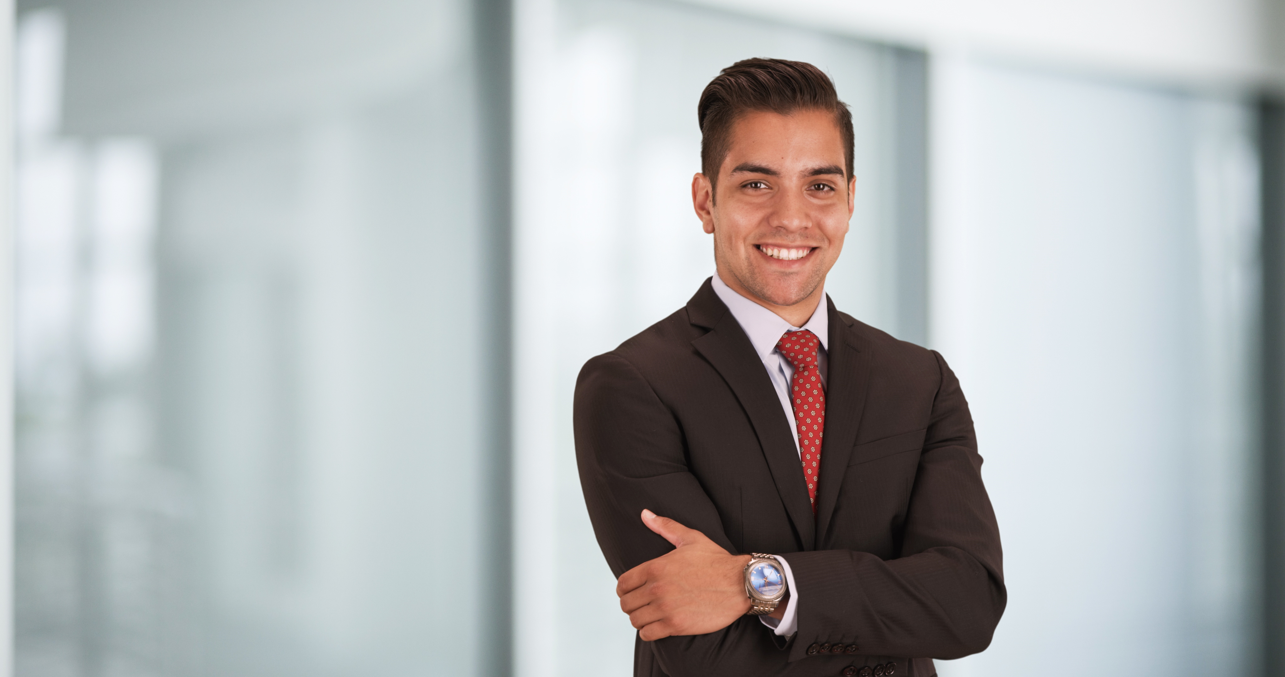 Hispanic business man smiling