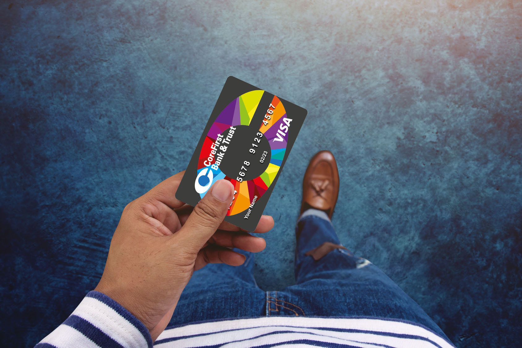Hand holding a CoreCard